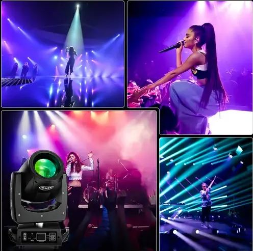 U`King Moving Head 230W Light 15 Gobos and 14 Colors Rainbow Effect - Afbeelding 6